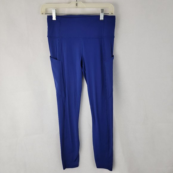 LULULEMON Womens 6 Fast & Free 7/8 Tight II Nulux BLUE Non Reflective *READ* - Picture 1 of 16